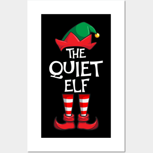 Quiet Elf Matching Family Christmas Posters and Art